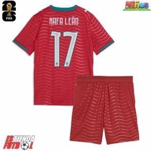 Portugal Rafael Leao #17 Primera Equipación Niños Mundial 2026 Manga Corta (+ Pantalones cortos)
